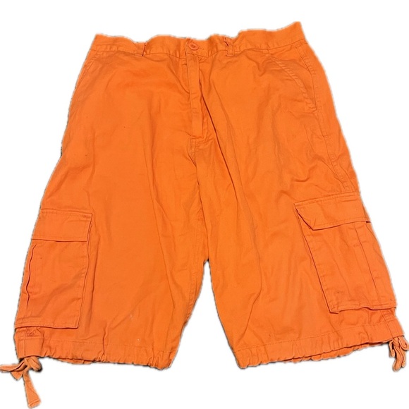 orange cargo shorts Waist 33 or 24 - Picture 2 of 6